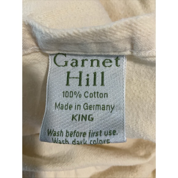 Garnet Hill Cream Flannel King Sheets Set Made in Germany Winter Neutral Warm - Picture 6 of 7